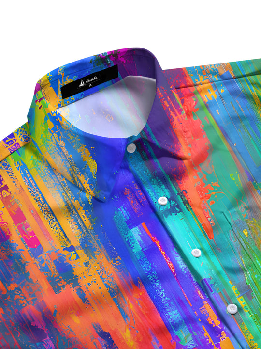 men's tie-dye shirt side view