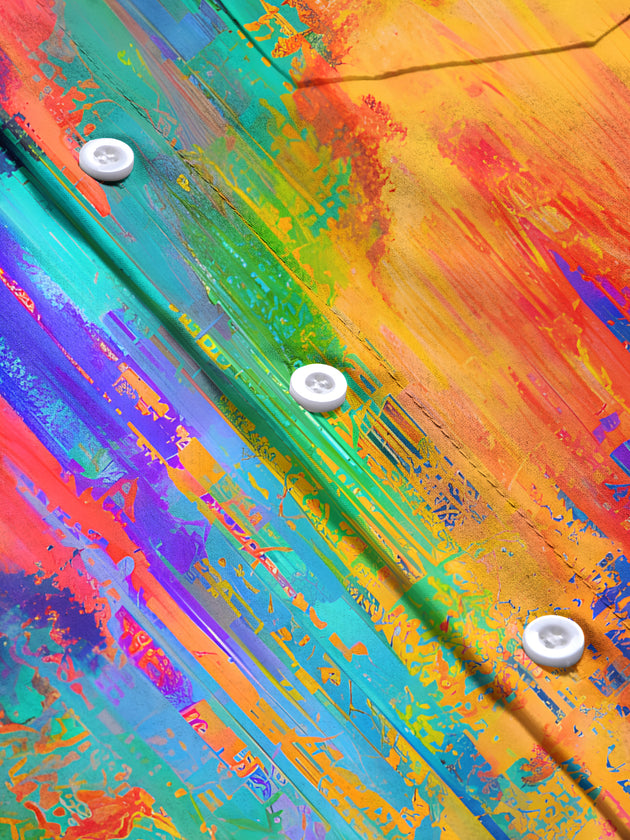 men's tie dye short sleeve flat lay shirt