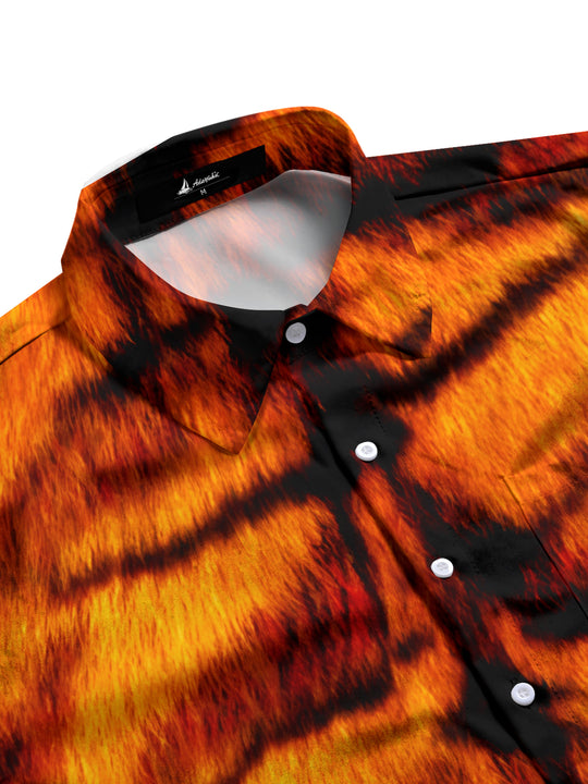 men's stripe print shirt side view