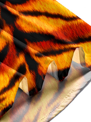 men's tiger print shirt summer vacation