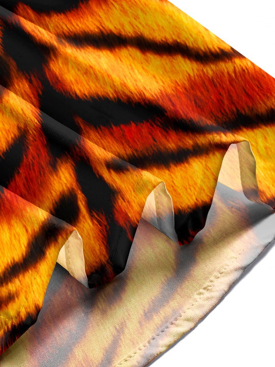 men's tiger print shirt summer vacation