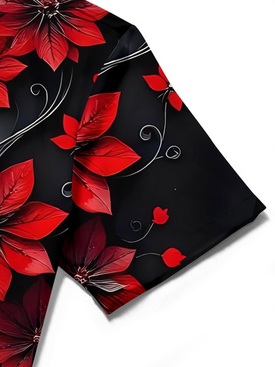 Men's floral short sleeve shirt lifestyle outdoor casual wear