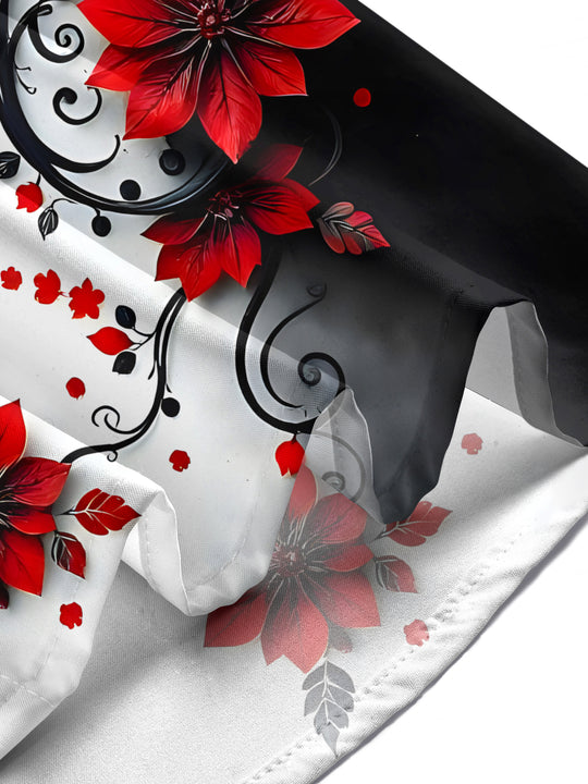 Men's floral short sleeve shirt lifestyle beach vacation
