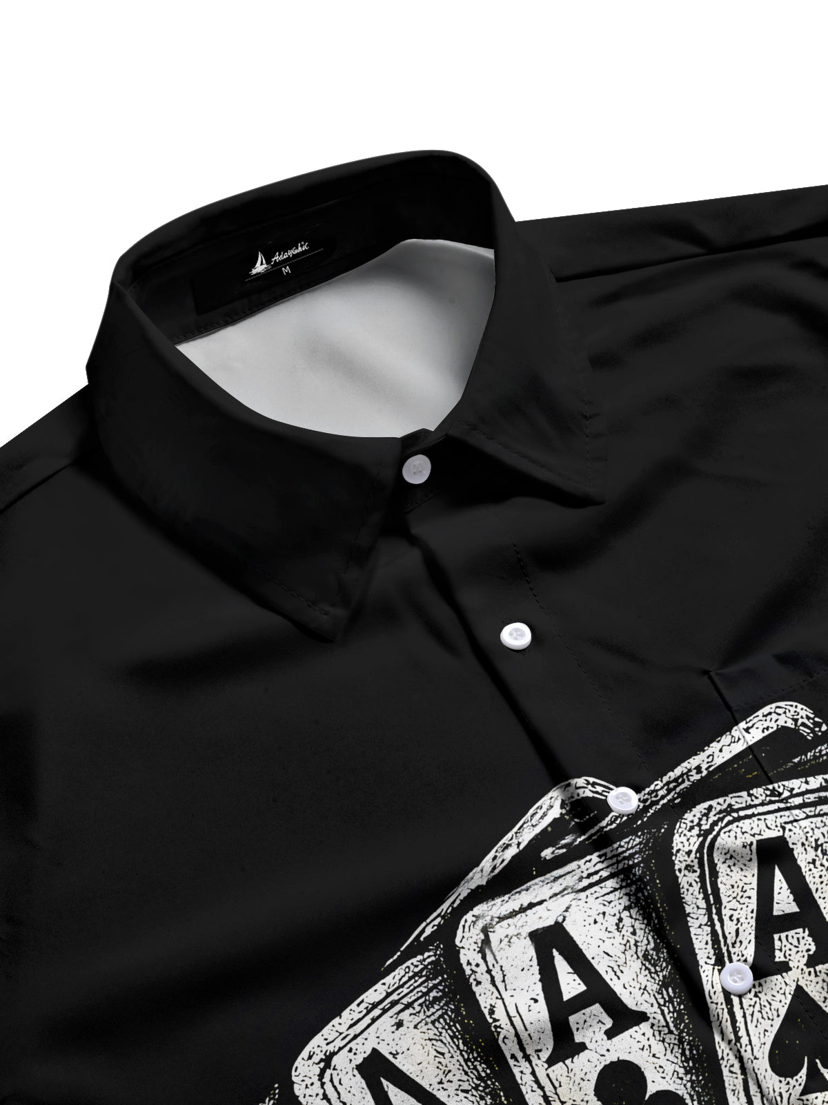 Skull Poker Men's Pocket Short Sleeve Shirts