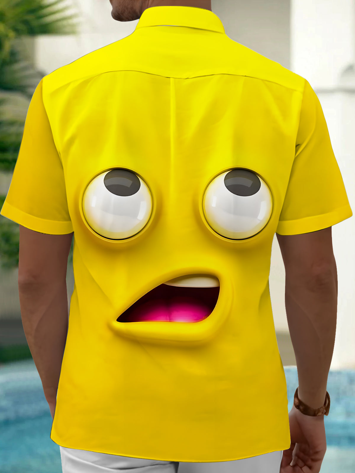 Fun Print Men's Pocket Short Sleeve Shirts