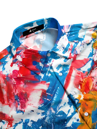men's tie-dye shirt side view