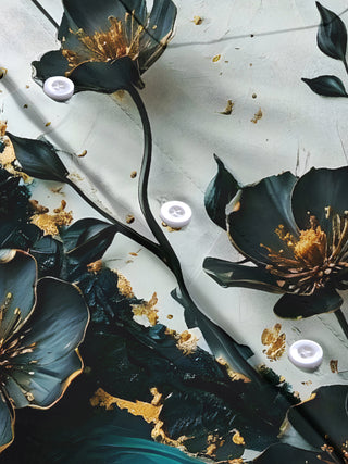 Men's floral print short sleeve shirt flat lay