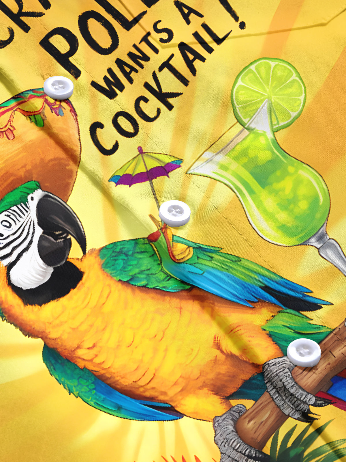 Hawaiian Parrot Men's Pocket Short Sleeve Shirts