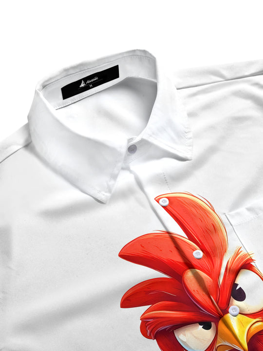 Men's short sleeve half shirt side view