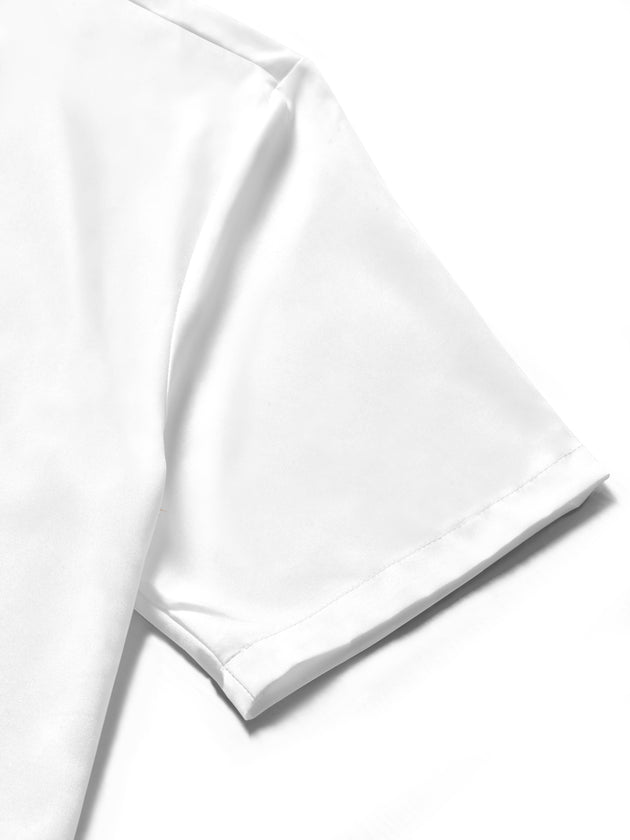 men's printed shirt close-up short sleeve