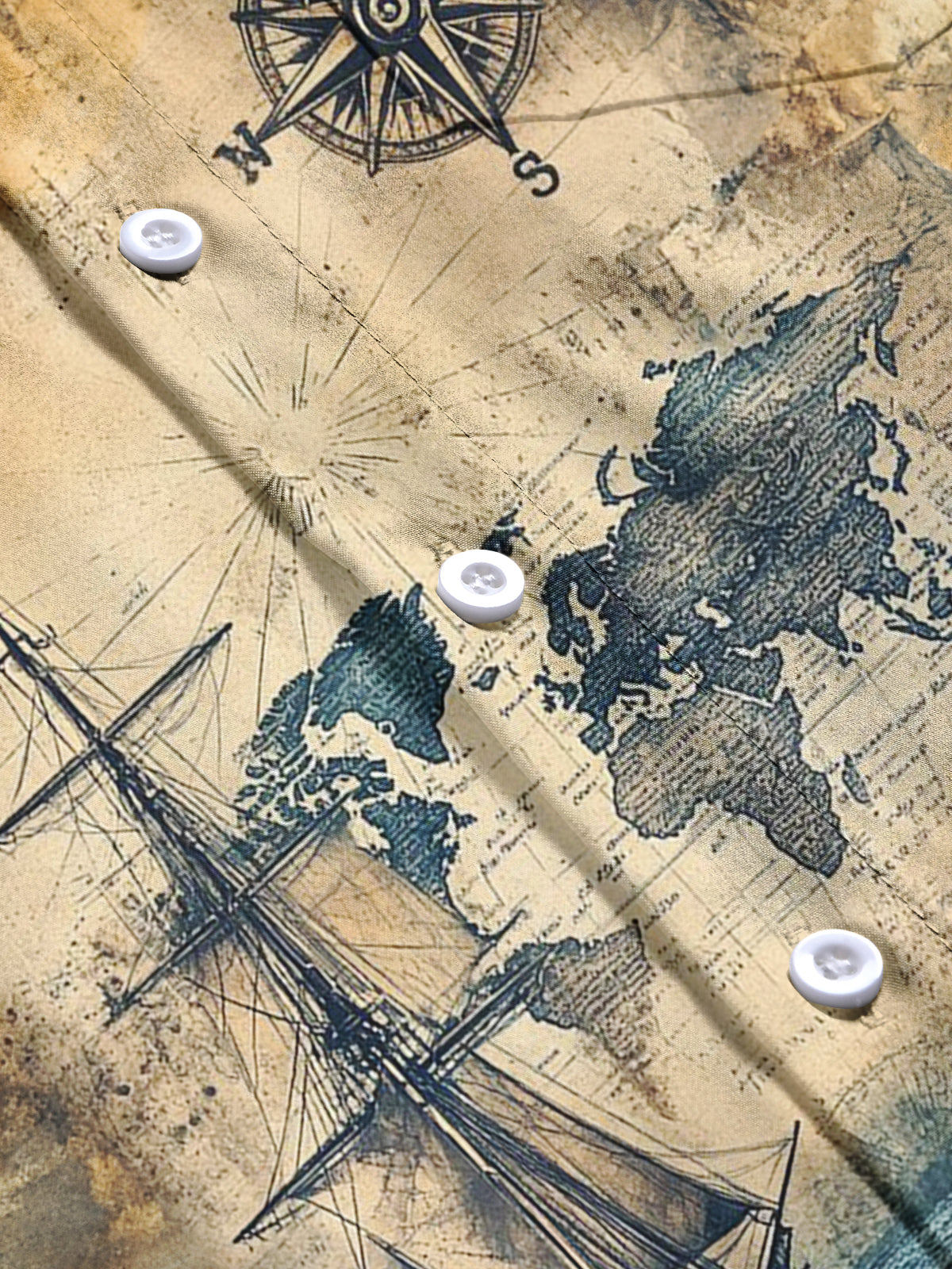 Hawaiian Sailing Sailboat Print Men's Pocket Short Sleeve Shirts