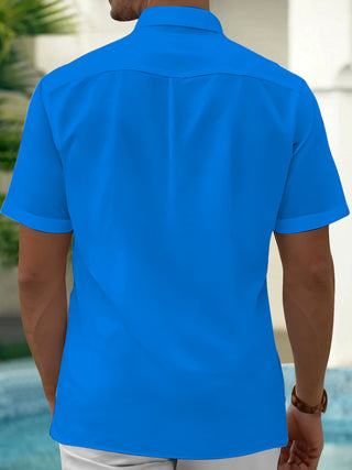 men's kitten pattern shirt back view