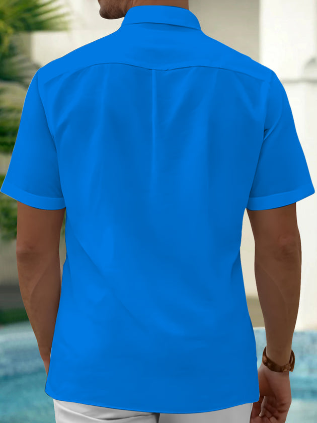 men's kitten pattern shirt back view