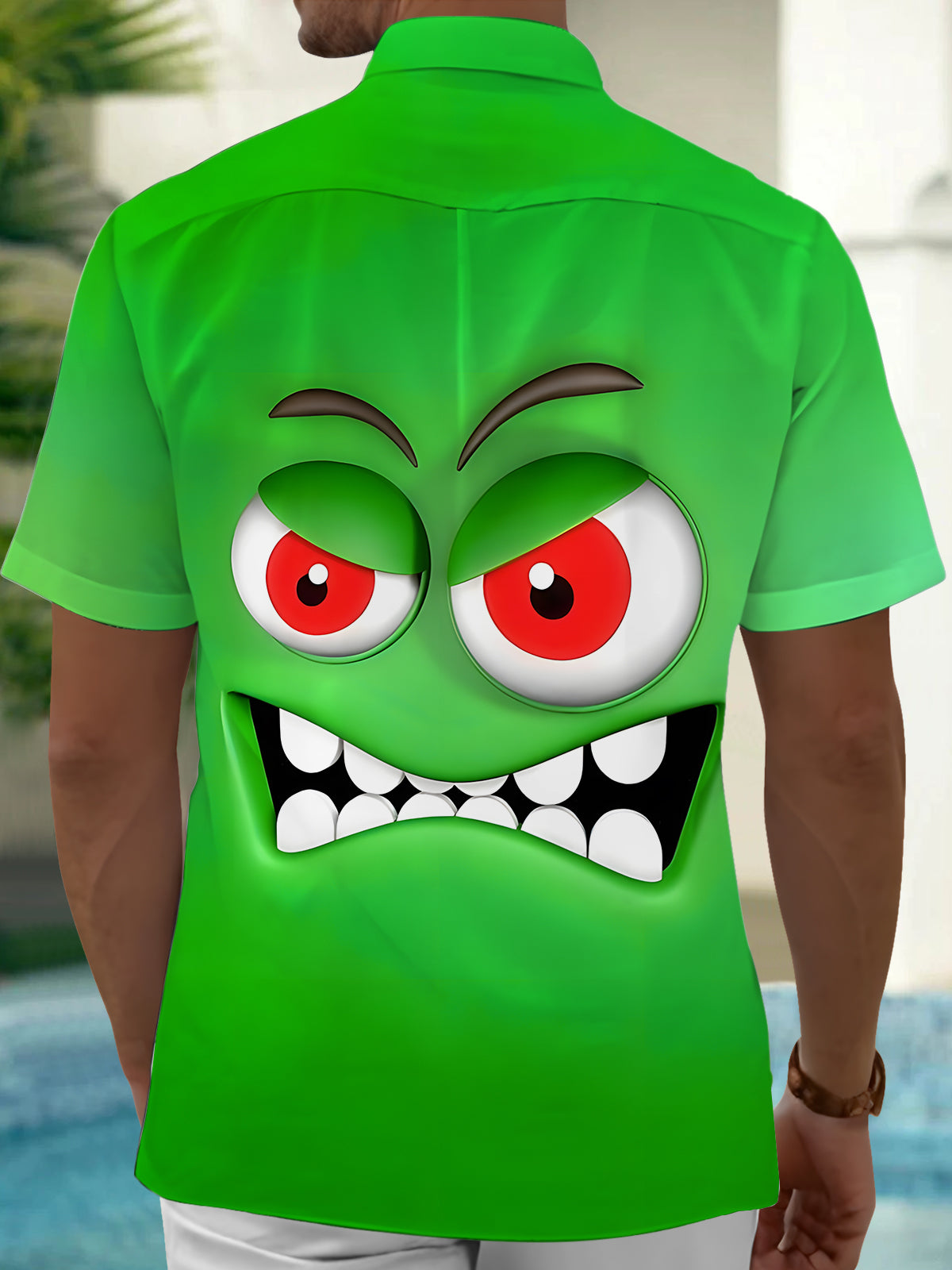 Fun Print Men's Pocket Short Sleeve Shirts