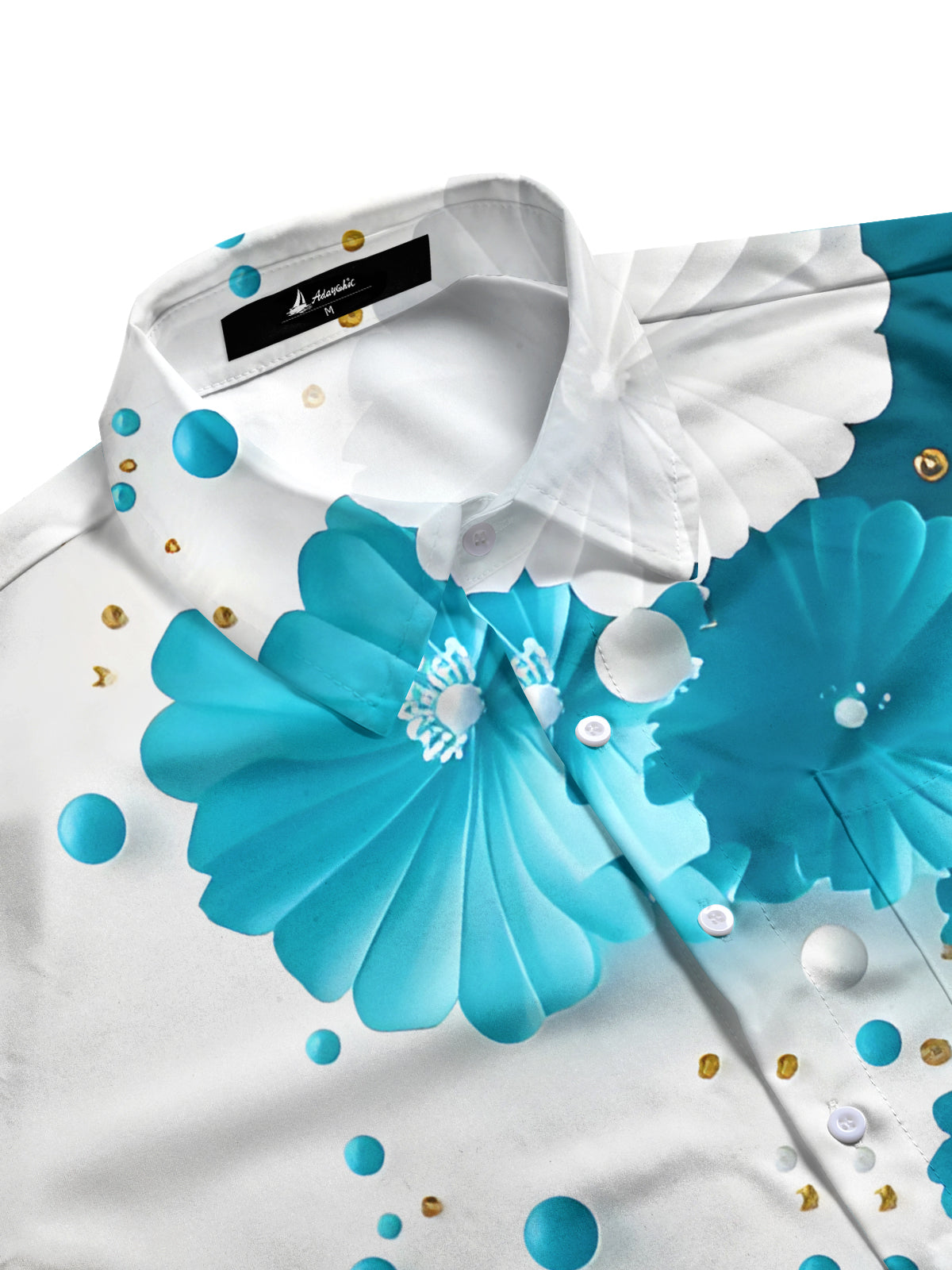 Floral Print Men's Pocket Short Sleeve Shirts