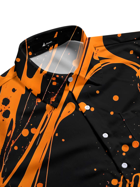 Men's gradient print half sleeve pocket shirt side view