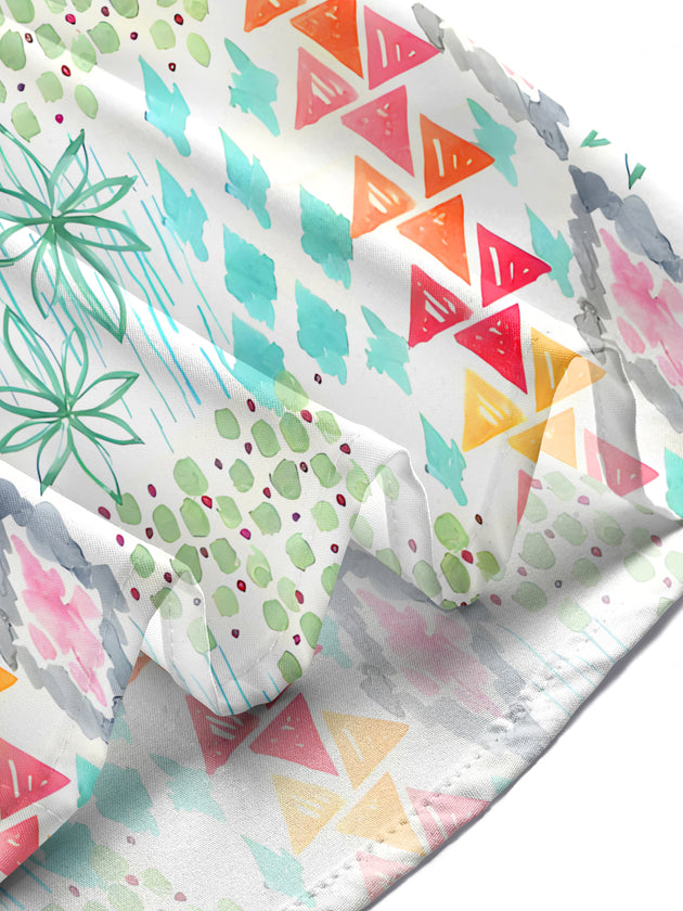 Men's geometric print pocket short sleeve shirt lifestyle