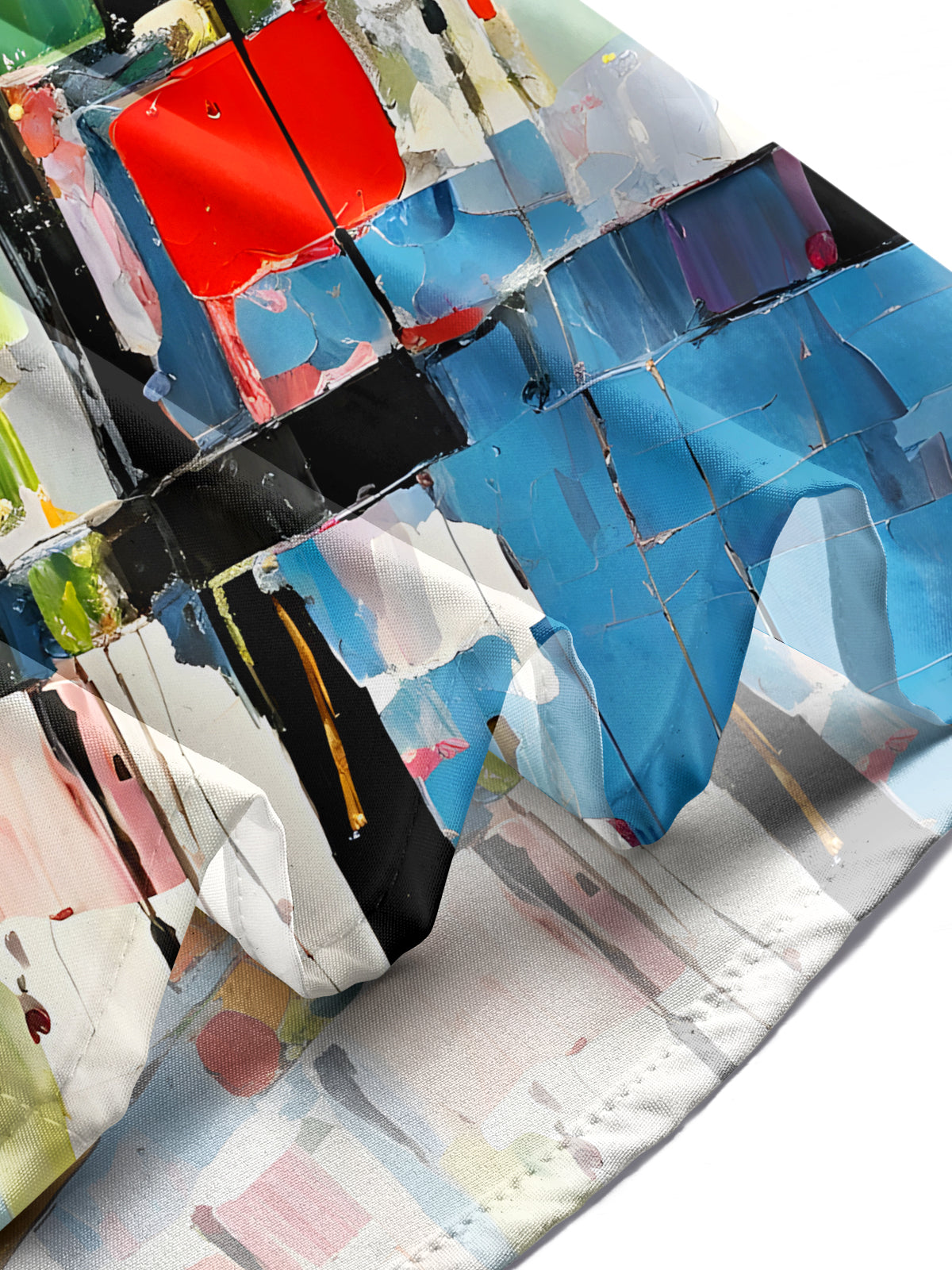 Geometric Color Block Print Men's Pocket Short Sleeve Shirts