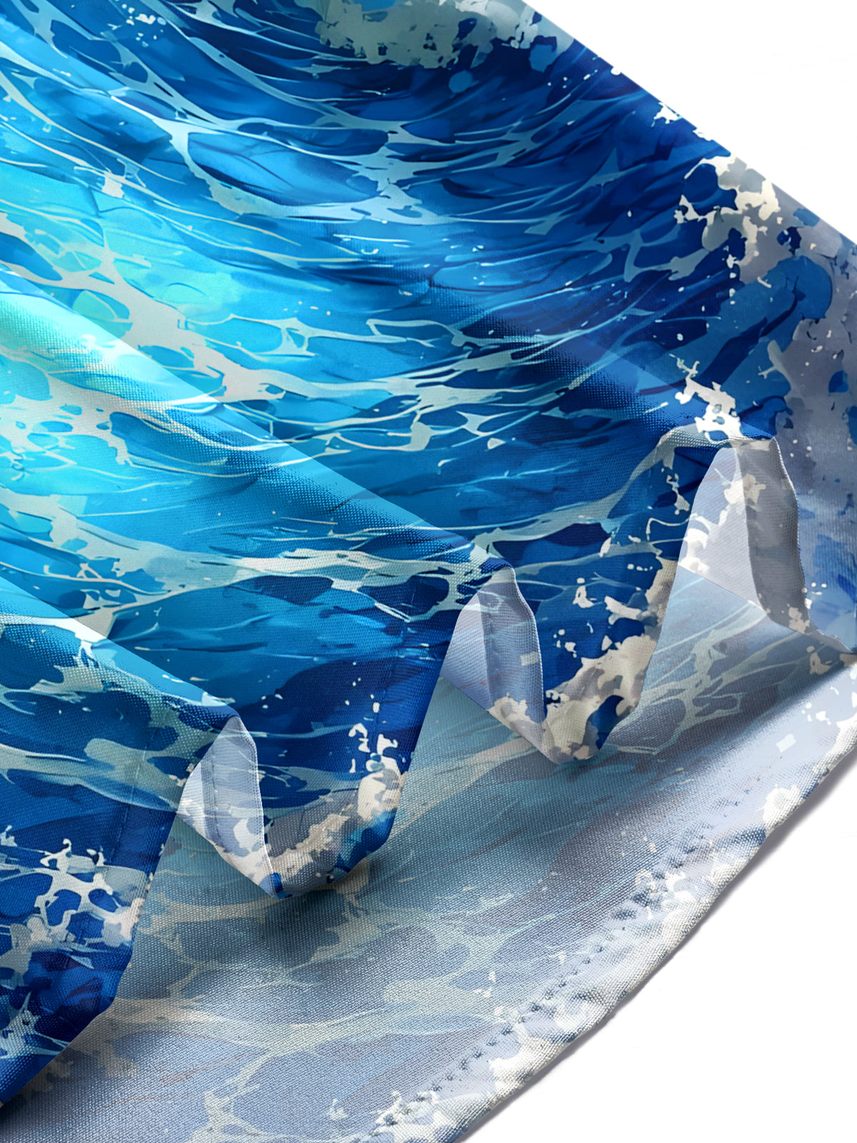 Hawaiian Ocean Waves Men's Pocket Short Sleeve Shirts