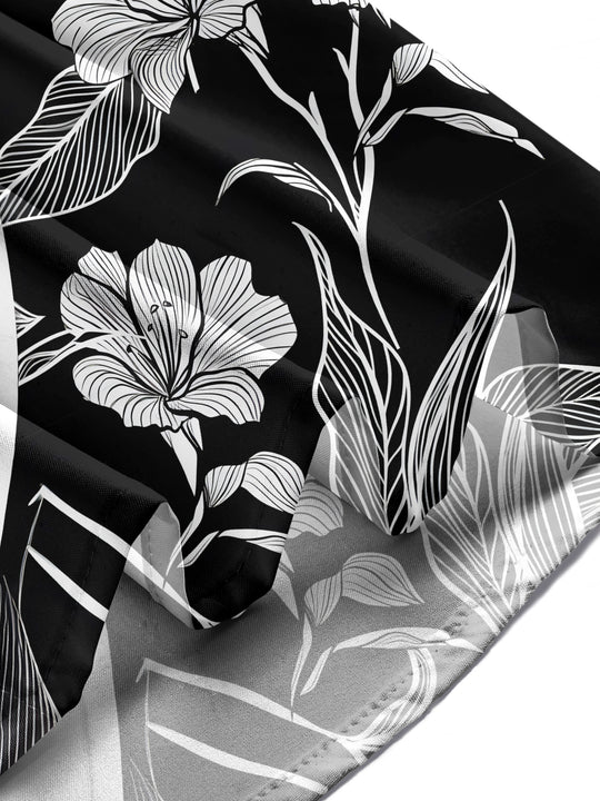 Men floral short sleeve shirt lifestyle side view