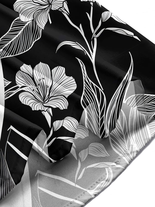 Men floral short sleeve shirt lifestyle side view