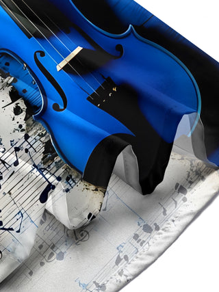 men's music print shirt summer vacation