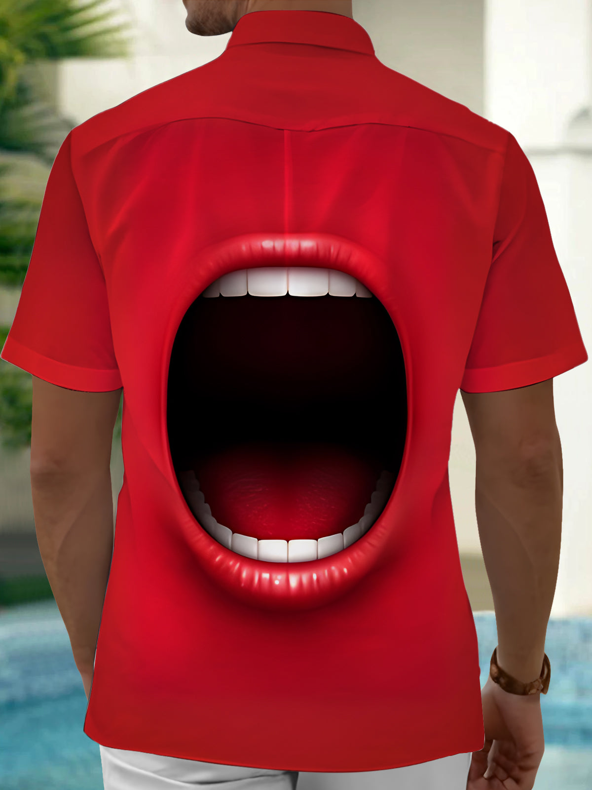 Fun Print Men's Pocket Short Sleeve Shirts