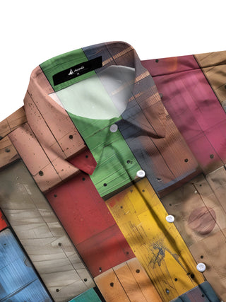 men's short sleeve shirt side view