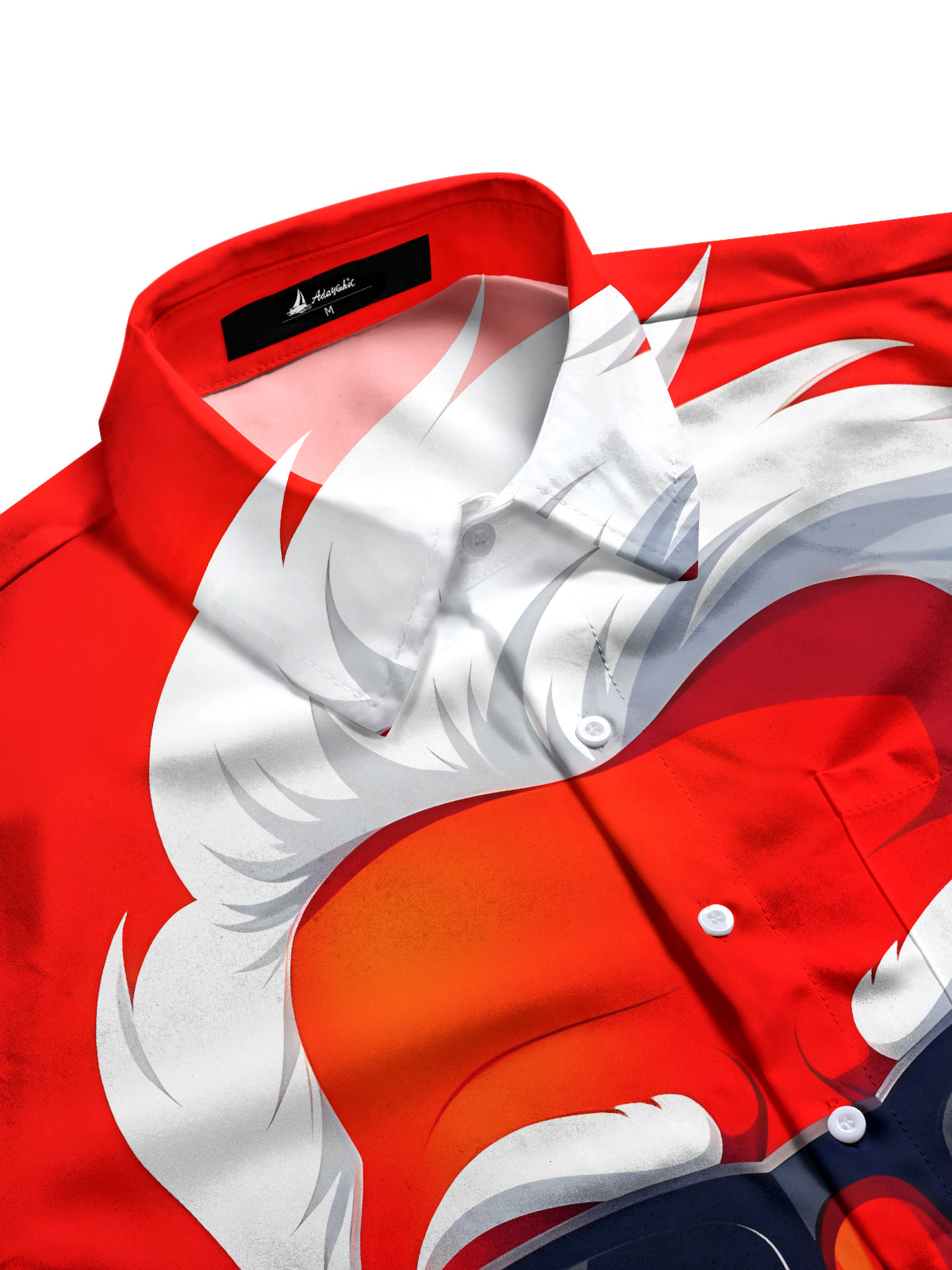 Santa Claus Sunglasses Men's Pocket Short Sleeve Shirts