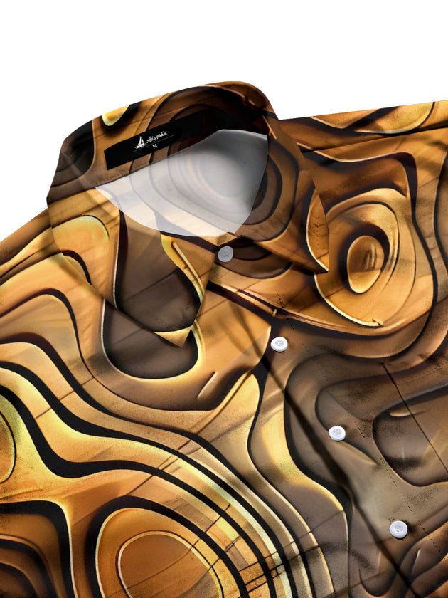 men's classic print shirt side view