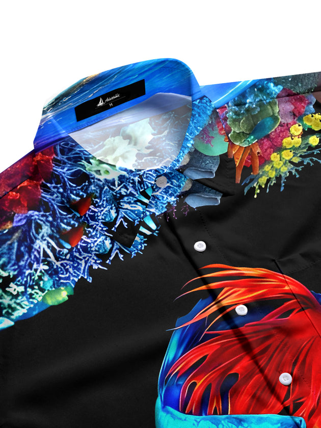 men's tropical shirt side view