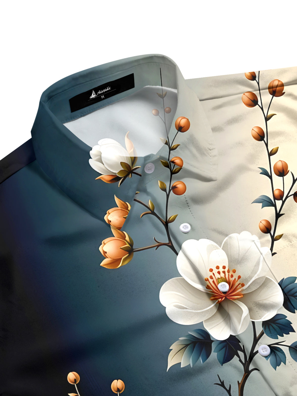 Floral Men's Pocket Short Sleeve Shirts