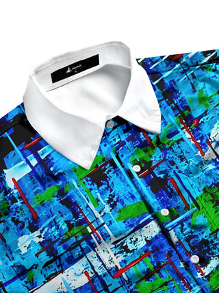 men's tie-dye shirt side view