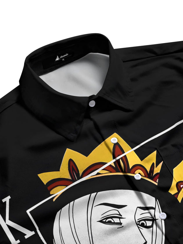 men's short sleeve shirt side view