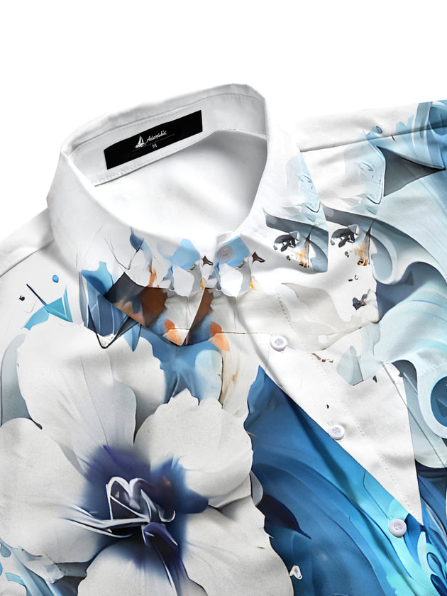 men's botanical shirt side view