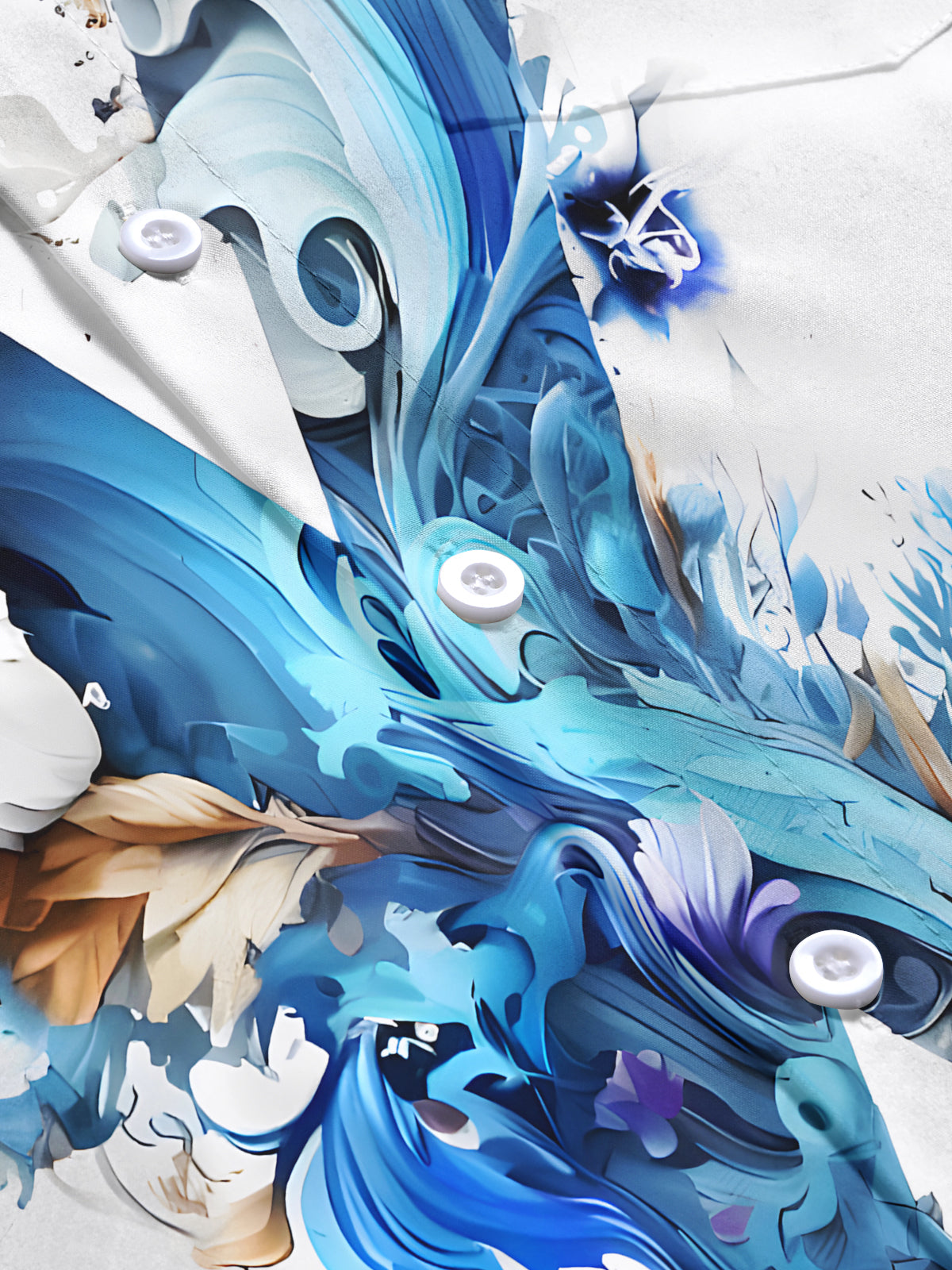 Floral Men's Pocket Short Sleeve Shirts