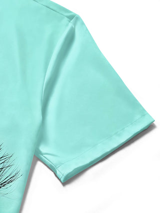 men's printed shirt close-up short sleeve
