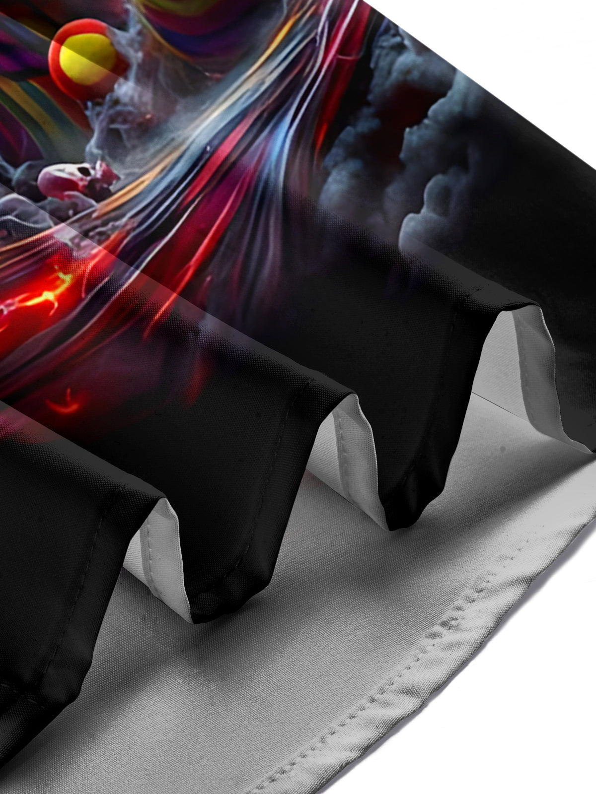 Clown Skull Print Men's Pocket Short Sleeve Shirts