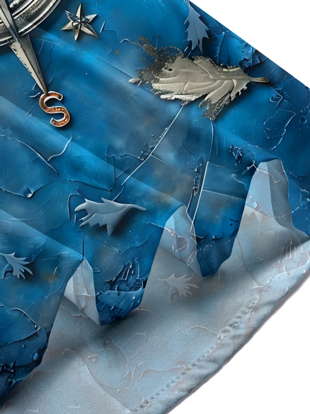 Compass Print Men's Pocket Short Sleeve Shirts