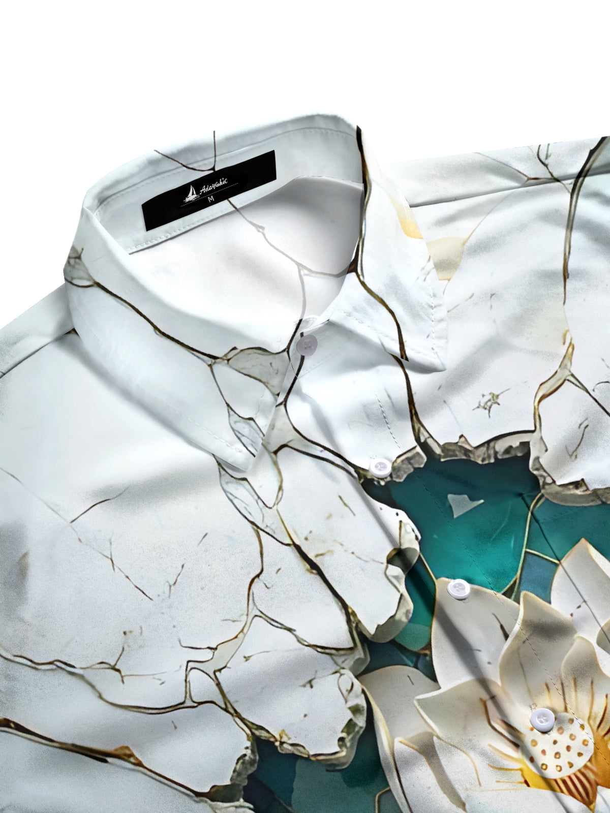 Floral Print Men's Pocket Short Sleeve Shirts