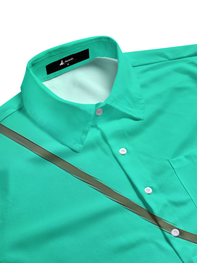 men's printed short sleeve flat lay shirt