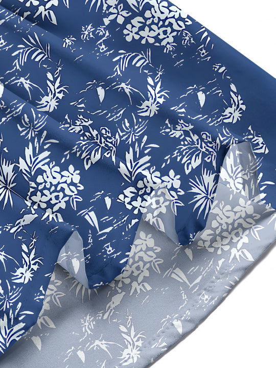 Men's floral short sleeve shirt lifestyle side view
