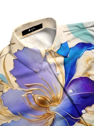 Men's floral half sleeve shirt side view