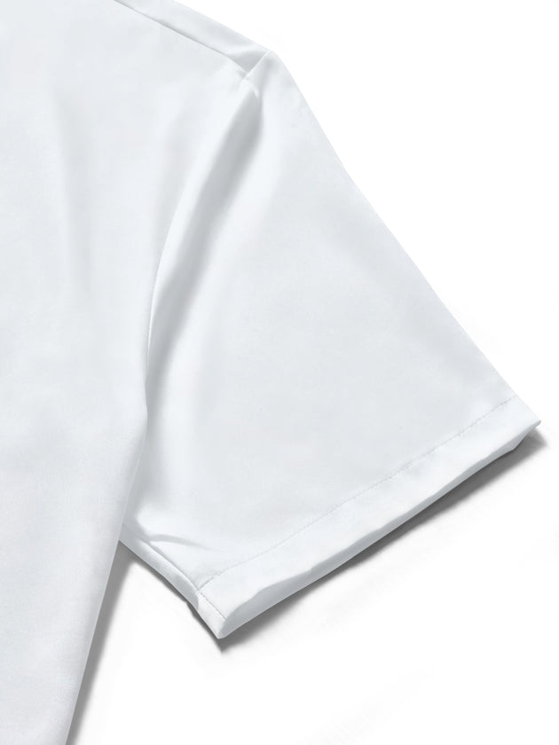 men's printed shirt close-up short sleeve