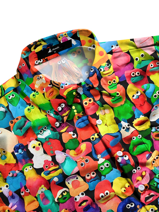 men's short sleeve shirt side view