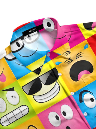 Men half sleeve funny print pocket shirt side view