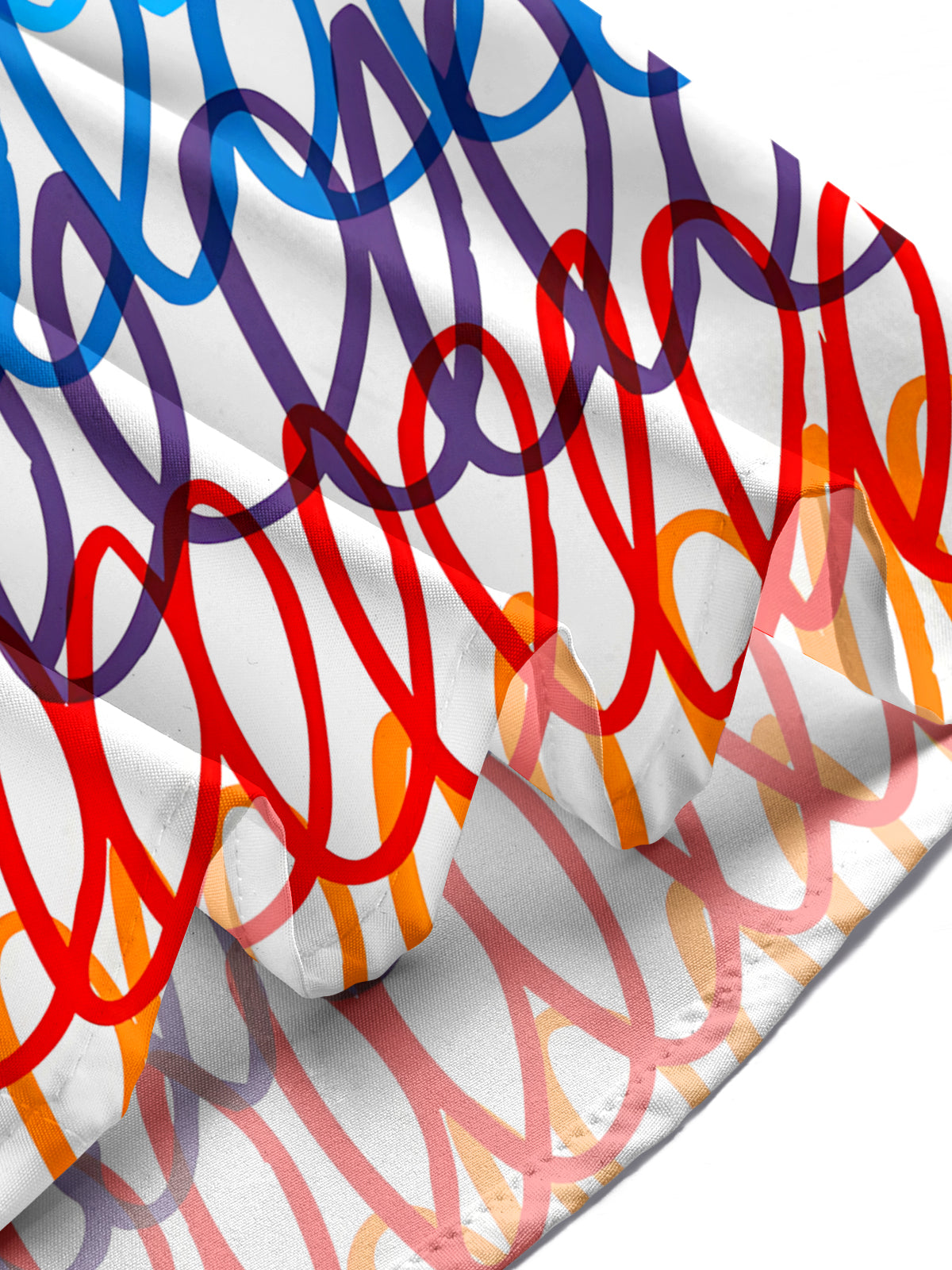 Rainbow Lines Print Men's Pocket Short Sleeve Shirts