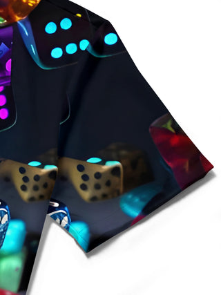 men's printed shirt close-up short sleeve
