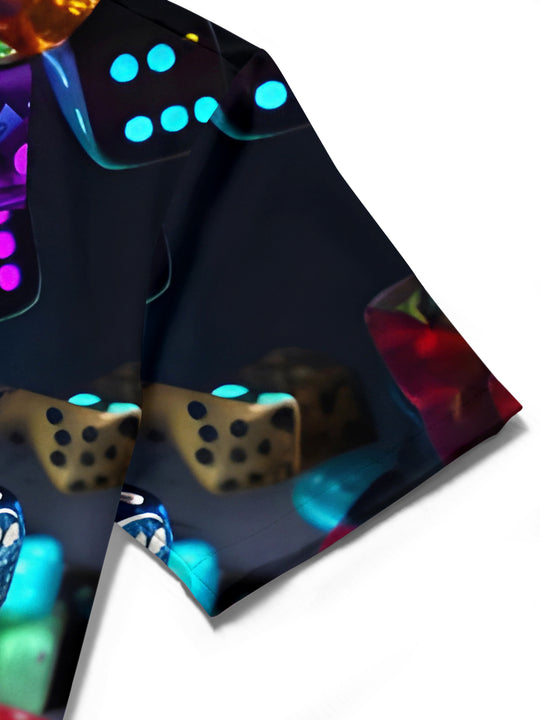 men's printed shirt close-up short sleeve
