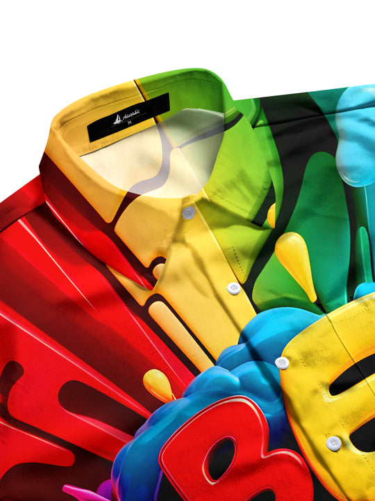 men's short sleeve shirt side view